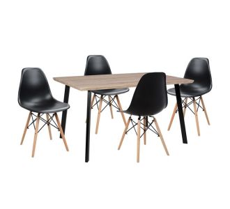 ΣΕΤ ΤΡΑΠΕΖΑΡΙΑΣ 5ΤΜΧ HM10346 ΤΡΑΠΕΖΙ 140x80x76 cm & 4 ΚΑΡΕΚΛΕΣ TWIST |  Σετ τραπεζαρίες στο espiti