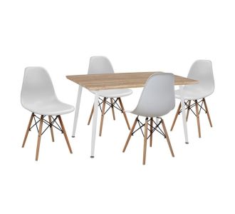 ΣΕΤ ΤΡΑΠΕΖΑΡΙΑΣ 5ΤΜΧ HM10349.02 ΤΡΑΠΕΖΙ & ΚΑΡΕΚΛΕΣ TWIST 120x70x76,5 cm |  Σετ τραπεζαρίες στο espiti