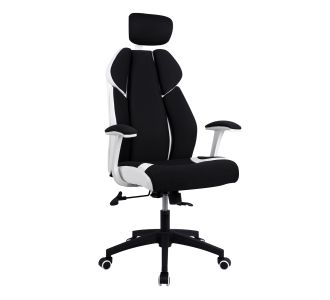 ΚΑΡΕΚΛΑ ΓΡΑΦΕΙΟΥ SALENA HM1086.02 ΣΕ ΜΑΥΡΟ-ΛΕΥΚΟ ΧΡΩΜΑ 65x70x128-132 |  Καρέκλες γραφείου στο espiti