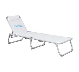 ΞΑΠΛΩΣΤΡΑ ΠΑΡΑΛΙΑΣ ALMIRA HM5054.03 ΒΑΡΕΩΣ ΤΥΠΟΥ ΛΕΥΚΗ ΑΛΟΥΜΙΝΙΟΥ 188x58x31-81 cm. |  Ξαπλώστρες - Καρέκλες Παραλίας στο espiti