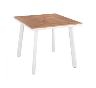ΤΡΑΠΕΖΙ ΑΛΟΥΜΙΝΙΟΥ TABER ΛΕΥΚΟ ΜΕ ΕΠΙΦΑΝΕΙΑ POLYWOOD HM5563.01 80x80x73Υ ΕΚ. |  Τραπέζια κήπου στο espiti