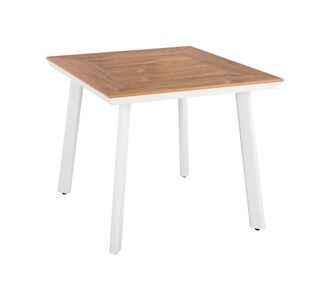 ΤΡΑΠΕΖΙ ΑΛΟΥΜΙΝΙΟΥ TABER ΛΕΥΚΟ ΜΕ ΕΠΙΦΑΝΕΙΑ POLYWOOD HM5563.01 80x80x73Υ ΕΚ. |  Τραπέζια κήπου στο espiti