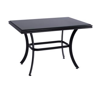 ΤΡΑΠΕΖΙ ΑΛΟΥΜΙΝΙΟΥ JAXEN HM5533.02 ΜΑΥΡΟ-ΓΥΑΛΙ ΑΣΦΑΛΕΙΑΣ&TEXTILENE 120x70x78Υεκ |  Τραπέζια κήπου στο espiti