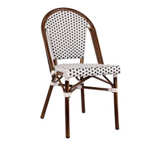 ΚΑΡΕΚΛΑ BISTRO ΑΛΟΥΜΙΝΙΟΥ BAMBOO LOOK ΜΕ ΛΕΥΚΟ-ΜΑΥΡΟ RATTAN HM5566.01 45x54x90Υεκ. |  Πολυθρόνες κήπου στο espiti