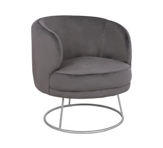 ΠΟΛΥΘΡΟΝΑ ARIEN ΓΚΡΙ ΒΕΛΟΥΔΟ ΜΕ ΑΣΗΜΙ ΒΑΣΗ HM8403.01 80x75x82Υ εκ. |  Πολυθρόνες σαλονιού στο espiti