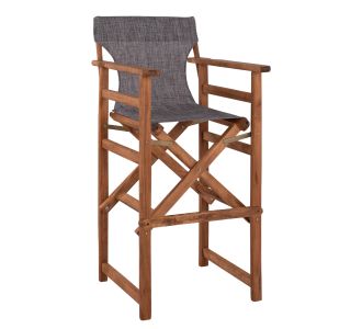 ΣΚΑΜΠΟ ΣΚΗΝΟΘΕΤΗ ΛΗΜΝΟΣ ΚΑΡΥΔΙ ΜΕ TEXTILENE ΓΚΡΙ HM10374.10 |  Σκαμπώ κήπου στο espiti