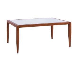 ΤΡΑΠΕΖΙ MEIR ΣΑΛΟΝΙΟΥ ΑΛΟΥΜΙΝΙΟΥ BAMBOO LOOK ΜΕ ΓΥΑΛΙ 100Χ58Χ46 HM5551.01 |  Τραπέζια κήπου στο espiti