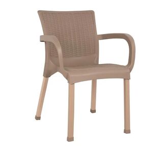 ΠΟΛΥΘΡΟΝΑ ΠΟΛΥΠΡΟΠΥΛΕΝΙΟΥ RATTAN ΠΟΔΙ ALU HM5591.02 ΚΑΠΟΥΤΣΙΝΟ 60x60x82 cm |  Πολυθρόνες κήπου στο espiti