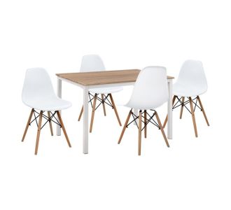 ΣΕΤ 5ΤΜΧ ΤΡΑΠΕΖΙ SONAMA & ΚΑΡΕΚΛΕΣ PP TWIST ΜΕ ΛΕΥΚΟ ΚΑΘΙΣΜΑ HM11014 110x70x76 cm |  Σετ τραπεζαρίες στο espiti