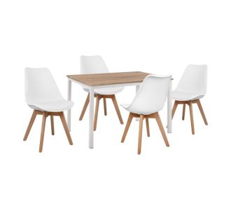 ΣΕΤ 5ΤΜΧ ΤΡΑΠΕΖΙ 110X70Χ76 SONAMA & ΚΑΡΕΚΛΕΣ VEGAS ΛΕΥΚΟ ΚΑΘΙΣΜΑ HM11015 |  Σετ τραπεζαρίες στο espiti