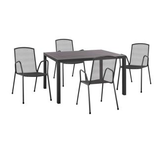 ΣΕΤ 5ΤΜΧ ΜΕ ΤΡΑΠΕΖΙ 140Χ80Χ75,5Υ ΑΛΟΥΜΙΝΙΟΥ & ΚΑΡΕΚΛΕΣ ΜΕΤΑΛΛΙΚΕΣ ΑΝΘΡΑΚΙ HM10533 |  Σετ τραπεζαρία κήπου στο espiti