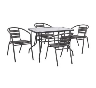 ΣΕΤ 5ΤΜΧ ΜΕ ΤΡΑΠΕΖΙ ADAM 110Χ60Χ71Υ & ΠΟΛΥΘΡΟΝΕΣ LAURA ΓΚΡΙ ΧΡΩΜΑ HM10472 |  Σετ τραπεζαρία κήπου στο espiti