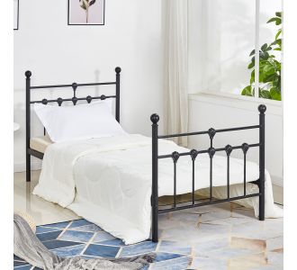 ΚΡΕΒΑΤΙ ΜΕΤΑΛΛΙΚΟ JACINDA 90x190 εκ. ΜΑΥΡΟ ΧΡΩΜΑ HM574.01 |  Κρεβάτια στο espiti