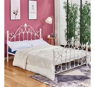 ΚΡΕΒΑΤΙ MADEN ΜΕΤΑΛΛΙΚΟ 150x200 εκ. ΛΕΥΚΟ ΧΡΩΜΑ HM576.02 |  Κρεβάτια στο espiti