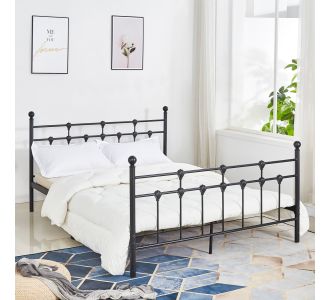 ΚΡΕΒΑΤΙ ΜΕΤΑΛΛΙΚΟ JACINDA 150x200 εκ. ΜΑΥΡΟ ΧΡΩΜΑ HM575.01 |  Κρεβάτια στο espiti