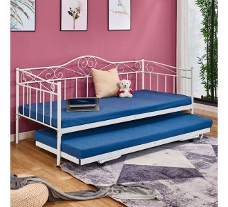 ΚΑΝΑΠΕΣ ΚΡΕΒΑΤΙ MAEKO 190Χ90 ΛΕΥΚΟΣ+ΕΠΕΚΤ/ΜΕΝΟ ΒΟΗΘΗΤΙΚΟ ΚΡΕΒΑΤΙ 85Χ185 HM571.02 |  Κρεβάτια στο espiti