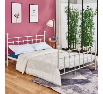ΚΡΕΒΑΤΙ ΜΕΤΑΛΛΙΚΟ JACINDA 150x200 εκ. ΛΕΥΚΟ ΧΡΩΜΑ HM575.02 |  Κρεβάτια στο espiti