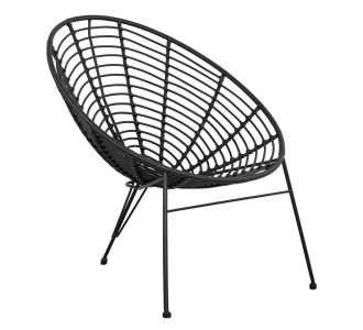 ΠΟΛΥΘΡΟΝΑ ΤΥΠΟΥ ΦΩΛΙΑ ΜΕΤΑΛΛΙΚΗ ALLEGRA HM5458.02 ΜΕ ΜΑΥΡΟ WICKER 73x83x86Υ εκ. |  Πολυθρόνες κήπου στο espiti