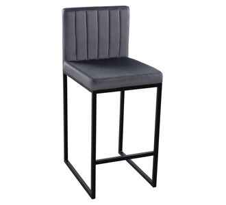 ΣΚΑΜΠΟ ΜΕΣΑΙΟΥ ΥΨΟΥΣ PIPER ΒΕΛΟΥΔΟ ΓΚΡΙ & ΜΑΥΡΟ ΜΕΤΑΛΛΙΚΟ ΣΚΕΛΕΤΟ HM8525.01 40x49x96Υ εκ. |  Σκαμπώ μπαρ στο espiti