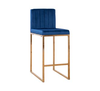 ΣΚΑΜΠΟ ΜΕΣΑΙΟΥ ΥΨΟΥΣ PIPER ΒΕΛΟΥΔΟ ΜΠΛΕ & ΧΡΥΣΟ ΜΕΤΑΛΛΙΚΟ ΣΚΕΛΕΤΟ HM8525.08 40x49x96Υ εκ. |  Σκαμπώ μπαρ στο espiti