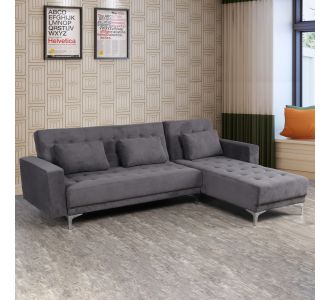 ΚΑΝΑΠΕΣ ΚΡΕΒΑΤΙ ΓΩΝΙΑ ΑΝΑΣΤΡΕΨΙΜΗ ELIZA HM3145.02 ΣΕ ΣΚΟΥΡΟ ΓΚΡΙ ΧΡΩΜΑ 244Χ162Χ84Υ εκ. |  Καναπέδες γωνιακοί στο espiti