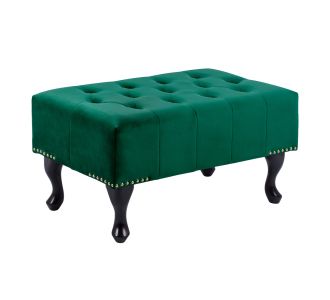 ΤΑΜΠΟΥΡΕ T.CHESTERFIELD EMMA HM226.03 ΚΥΠΑΡΙΣΣΙ ΒΕΛΟΥΔΟ-ΜΑΥΡΑ ΠΟΔΙΑ 80x45x40Υεκ |  Σκαμπώ στο espiti