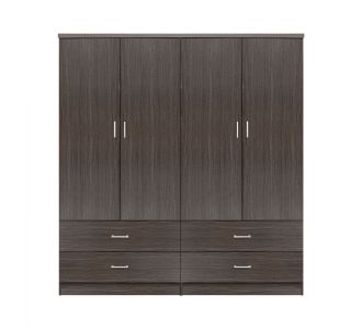 ΣΕΤ 2 ΤΜΧ ΝΤΟΥΛΑΠΑ 4ΦΥΛΛΗ ΜΕ 4 ΣΥΡΤΑΡΙΑ ZEBRANO 160X42X181 HM11349.01 |  Ντουλάπες ρούχων στο espiti