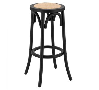 ΣΚΑΜΠΟ ΞΥΛΙΝΟ FAYE ΑΠΟ ΟΞΙΑ ΜΑΥΡΟ ΜΕ ΨΑΘΑ Φ36Χ70 HM8751.02 |  Σκαμπώ μπαρ στο espiti