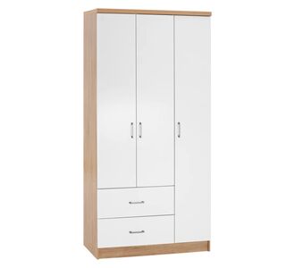 ΝΤΟΥΛΑΠΑ 3ΦΥΛΛΗ ME 2 ΣΥΡΤΑΡΙΑ CAESAR HM340.06 SONAMA - ΛΕΥΚO 89x42,5x181 εκ. |  Ντουλάπες ρούχων στο espiti