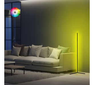 ΦΩΤΙΣΤΙΚΟ ΔΑΠΕΔΟΥ ΜΑΥΡΟ ΜΕ RGB LED & ΑΣΥΡΜΑΤΟ ΧΕΙΡΙΣΤΗΡΙΟ HM7309 30x30x120 εκ. |  Δαπέδου στο espiti