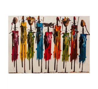 ΠΙΝΑΚΑΣ ΚΑΜΒΑΣ COLORFUL AFRICAN ART HM7197.02 100X3X70 εκ. |  Πίνακες στο espiti
