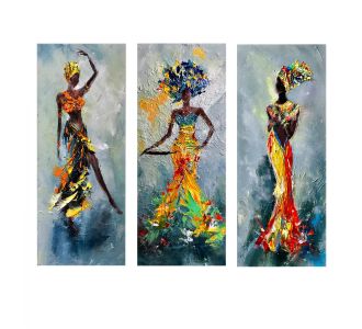 ΠΙΝΑΚΑΣ ΤΡΙΠΤΥΧΟ MDF AFRICAN GIRL IN COLORFUL DRESS HM7204.02 60X0,3X50 εκ. |  Πίνακες στο espiti