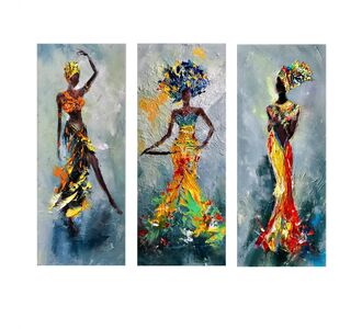 ΠΙΝΑΚΑΣ ΤΡΙΠΤΥΧΟ MDF AFRICAN GIRL IN COLORFUL DRESS HM7204.02 60X0,3X50 εκ. |  Πίνακες στο espiti
