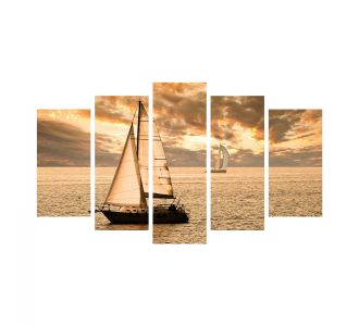 ΠΙΝΑΚΑΣ ΠΕΝΤΑΠΤΥΧΟ MDF SUNSET SAILING HM7206.01 100X0,3X60 εκ. |  Πίνακες στο espiti