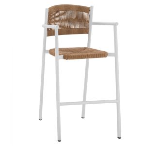 ΣΚΑΜΠΟ ΑΛΟΥΜΙΝΙΟΥ ΛΕΥΚΟ ΜΕ ΣΧΟΙΝΙ ΡΕ ΜΠΕΖ HM5785.01 56x59x107 εκ. |  Σκαμπώ κήπου στο espiti