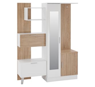 ΕΠΙΠΛΟ ΕΙΣΟΔΟΥ ΜΕ ΡΑΦΙΑ & ΚΑΘΡΕΠΤΗ ILIANA HM2265 ΛΕΥΚΟ-SONAMA 125,5x37,5x166,5Y εκ. |  Βιτρίνες - Έπιπλα εισόδου στο espiti