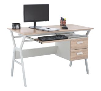 ΓΡΑΦΕΙΟ VITINO HM2130.01 ΜΕΛΑΜΙΝΗ-ΜΕΤΑΛΛΟ ΣΕ SONAMA-ΛΕΥΚΟ 120X60X76εκ. |  Γραφεία στο espiti