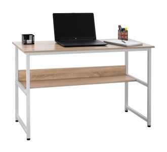 ΓΡΑΦΕΙΟ PORTIS HM2131.01 ΜΕΛΑΜΙΝΗ ΣΕ SONAMA ΜΕ ΛΕΥΚΟ ΜΑΤ ΣΚΕΛΕΤΟ 120X50X75Υεκ. |  Γραφεία στο espiti