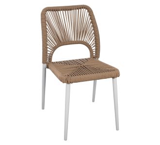 ΚΑΡΕΚΛΑ ΑΛΟΥΜΙΝΙΟΥ ΛΕΥΚΗ ΜΕ ΣΧΟΙΝΙ PE ΜΠΕΖ HM5770.01 45x63x82Υ εκ. |  Πολυθρόνες κήπου στο espiti