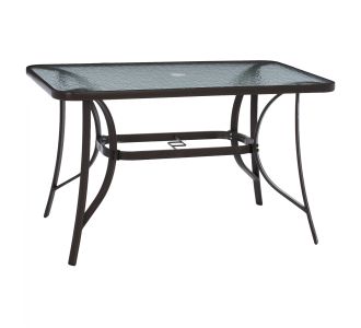 ΤΡΑΠΕΖΙ BRAVO ΜΕΤΑΛΛΙΚΟ ΚΑΦΕ ΓΥΑΛ.ΕΠΙΦΑΝΕΙΑ ΜΕ ΤΡΥΠΑ ΟΜΠΡΕΛΑΣ 120Χ70Χ72Υεκ.HM5021.12 |  Τραπέζια κήπου στο espiti