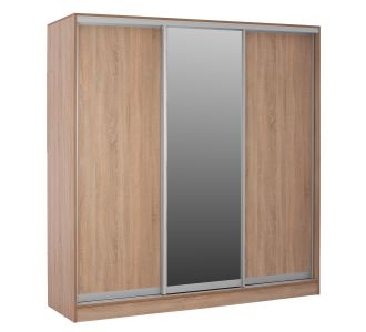 ΝΤΟΥΛΑΠΑ 3ΦΥΛΛΗ ΣΥΡΟΜΕΝΗ ΜΕ ΚΑΘΡΕΠΤΗ SONAMA OAK HM2435  200X60X210Υεκ |  Ντουλάπες ρούχων στο espiti