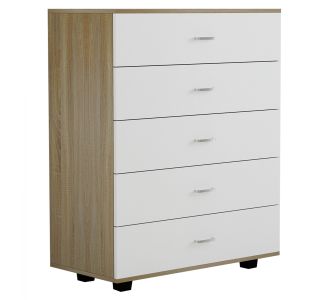 ΣΥΡΤΑΡΙΕΡΑ ΜΕΛΑΜΙΝΗΣ THORG HM8995.04- 5 ΣΥΡΤΑΡΙΑ ΣΕ SONAMA-ΛΕΥΚΟ 80Χ40Χ100Yεκ. |  Συρταριέρες -Κονσόλες στο espiti