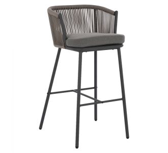 ΣΚΑΜΠΟ BROGAN ΜΕ ΜΕΤΑΛΛΙΚΟ ΣΚΕΛΕΤΟ ΚΑΙ ΣΧΟΙΝΙ ΓΚΡΙ HM5714.01 53x42x101 εκ. |  Σκαμπώ κήπου στο espiti