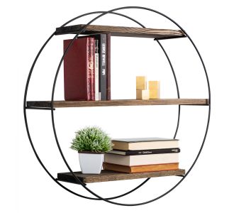 ΡΑΦΙΕΡΑ ΤΟΙΧΟΥ SAPHIRE ΑΠΟ ΜΑΣΙΦ ΞΥΛΟ ΕΛΑΤΟΥ ΜΑΥΡΟ ΜΕΤΑΛΛΙΚΟ ΣΚΕΛΕΤΟ HM9114.01 60x15x60Υ εκ. |  Ραφιέρες τοίχου στο espiti