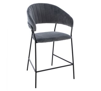 ΣΚΑΜΠΟ ΜΕΣΑΙΟΥ ΥΨΟΥΣ HM8734.01 THEODORE ΒΕΛΟΥΔΟ ΓΚΡΙ ΜΕ ΜΑΥΡΟ ΣΚΕΛΕΤΟ 60x55x100Y εκ. |  Σκαμπώ μπαρ στο espiti