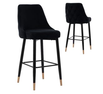 ΣΚΑΜΠΟ ΜΠΑΡ SERENITY HM8519.04 ΒΕΛΟΥΔΟ ΜΑΥΡΟ ΜΕ ΜΕΤΑΛΛΙΚΟ ΣΚΕΛΕΤΟ 53x48x110 εκ. |  Σκαμπώ μπαρ στο espiti