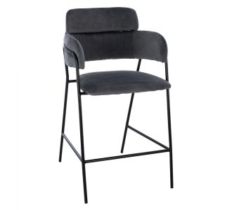 ΣΚΑΜΠΟ ΜΕΣΑΙΟΥ ΥΨΟΥΣ HM8735.01 KELSO ΒΕΛΟΥΔΟ ΓΚΡΙ ΜΕ ΜΕΤΑΛΛΙΚΟ ΣΚΕΛΕΤΟ 54x58x95Υ εκ. |  Σκαμπώ μπαρ στο espiti