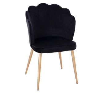 ΚΑΡΕΚΛΑ AVIE HM8737.04 ΒΕΛΟΥΔΟ ΜΑΥΡΟ ΜΕ ΜΕΤΑΛΛΙΚΟ ΧΡΥΣΟ ΣΚΕΛΕΤΟ 48x48x85 εκ. |  Πολυθρόνες σαλονιού στο espiti