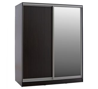 ΝΤΟΥΛΑΠΑ ΣΥΡΟΜΕΝΗ ADLER ΜΕΛΑΜΙΝΗΣ WENGE ΜΕ ΚΑΘΡΕΠΤΗ HM2437.02  180X60X210Υεκ. |  Ντουλάπες ρούχων στο espiti