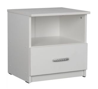 ΚΟΜΟΔΙΝΟ ADLER ΜΕΛΑΜΙΝΗΣ ΛΕΥΚΟ HM2431.03 45x40x48 εκ. |  Κομοδίνα στο espiti